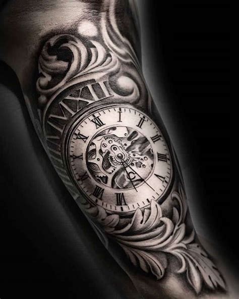 roman tattoo ideas|clock with roman numerals tattoo.